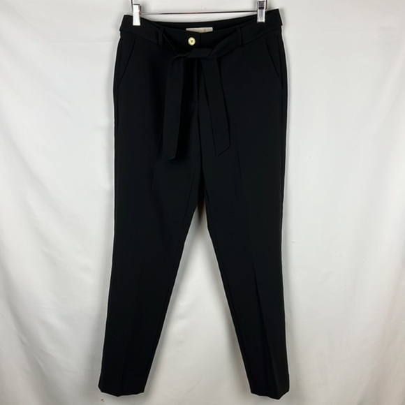 Michael Kors Black Trouser Belted Career Pants Size 4 - Picture 2 of 11